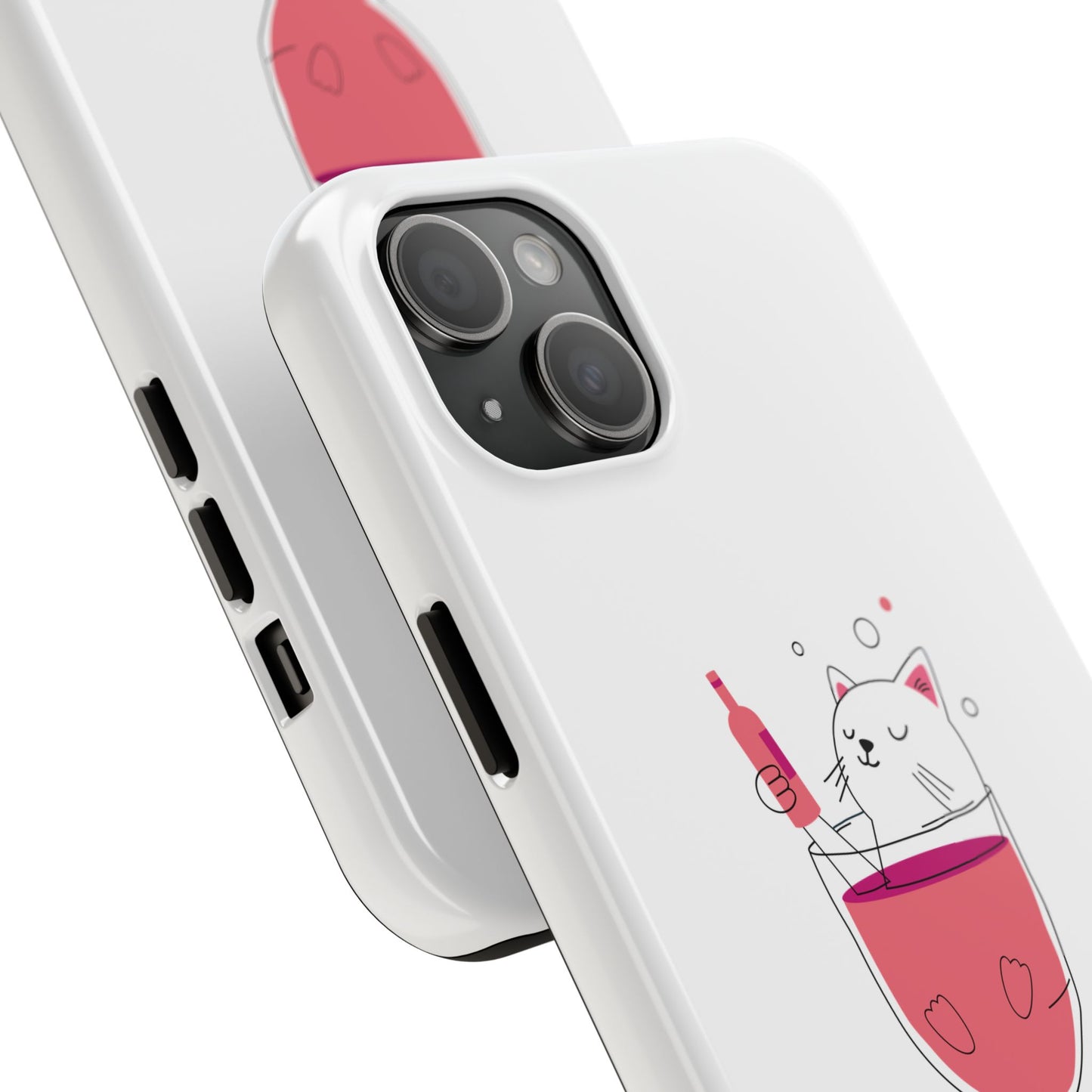 Cute Cat Drink Phone Case - Tough & Stylish Protection for Pet Lovers