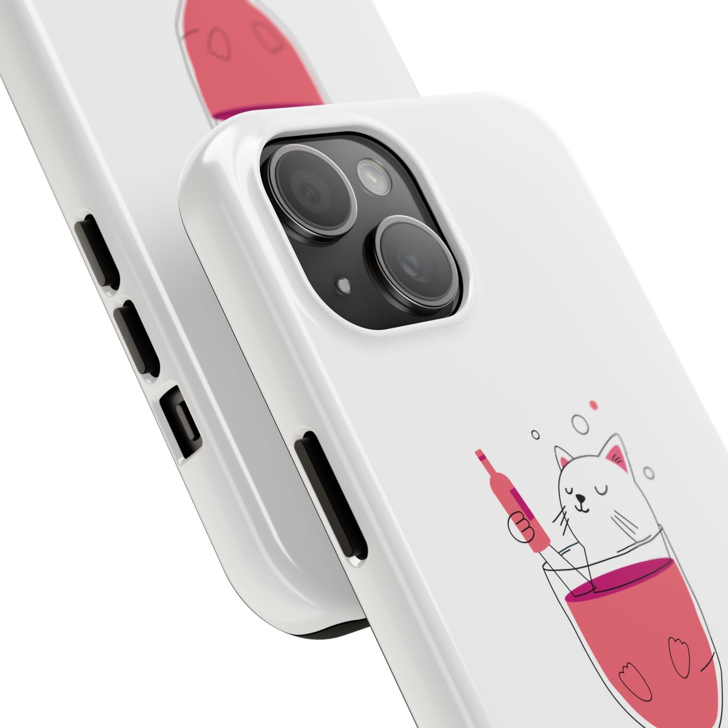 Cute Cat Drink Phone Case - Tough & Stylish Protection for Pet Lovers