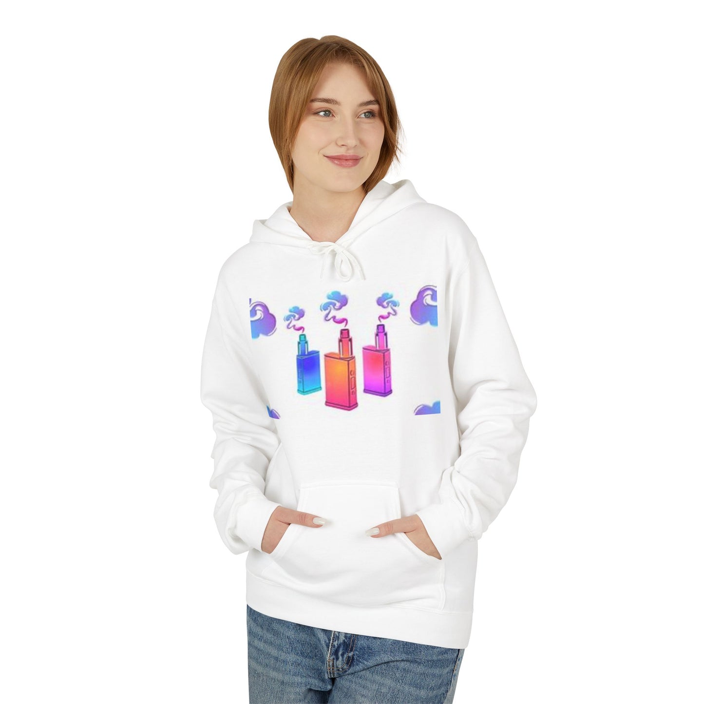 Vape Shop Glow Hoodie - Unisex Softstyle Fleece with Colorful Design