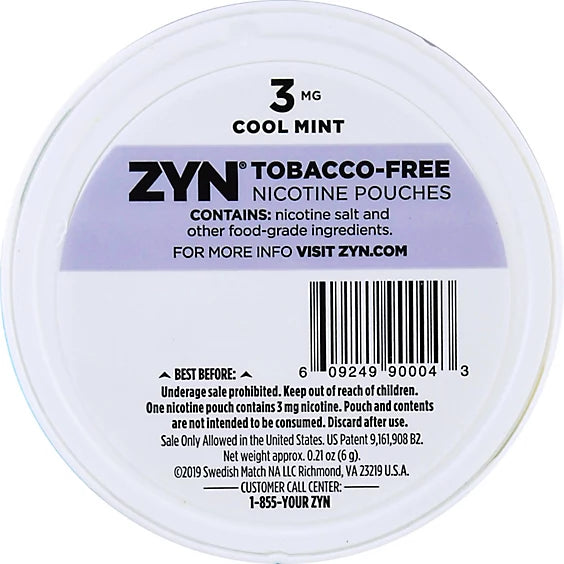 ZYN 3mg Cool Mint Pouches